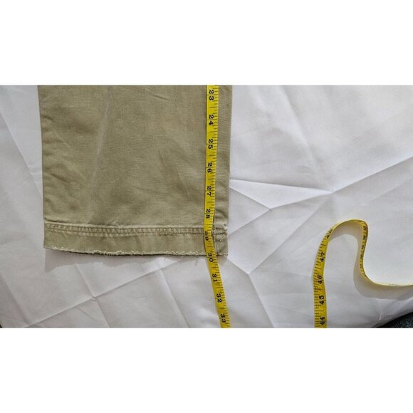 VTG Y2K Abercombie A&F wide leg khaki pants womens sz 4 Button Fly - Picture 2 of 9